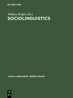 cover image of Sociolinguistics